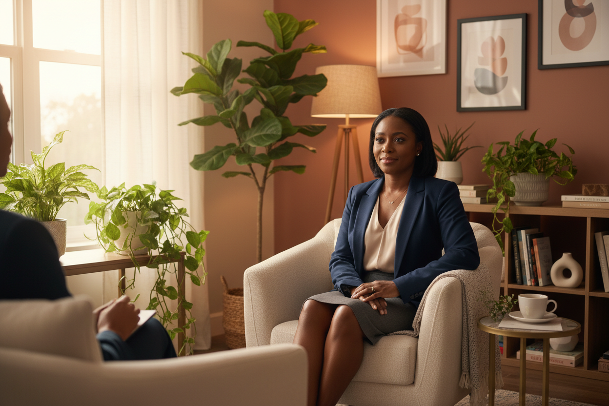 black woman counseling